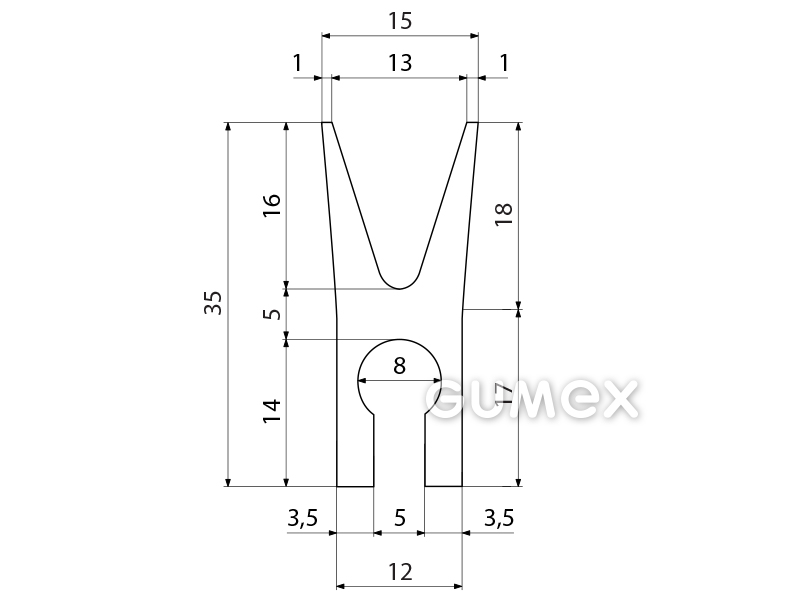 SILIKONPROFILE H-FORM